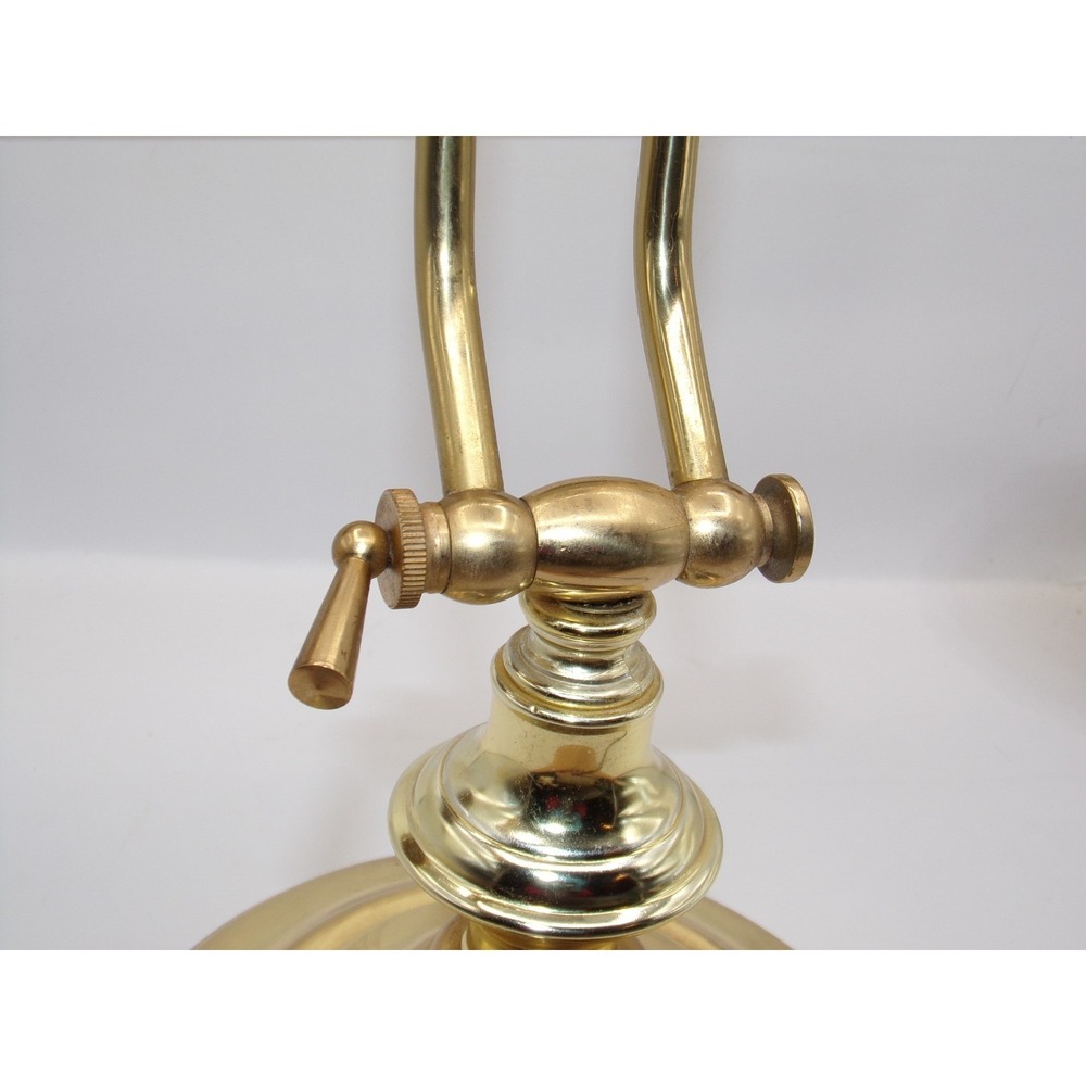 Vtg Brass Desk Lamp Adjustable Task Bankers Piano Pharmacy MCM Grandmillenial - Picture 8 of 16